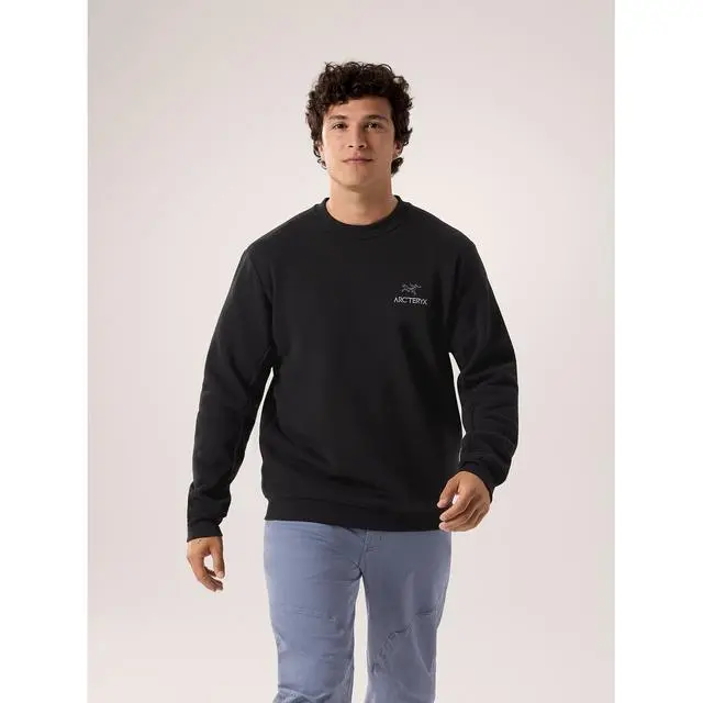 Men'S Premium Fleece Emblem Crewneck Sweatshirt 1