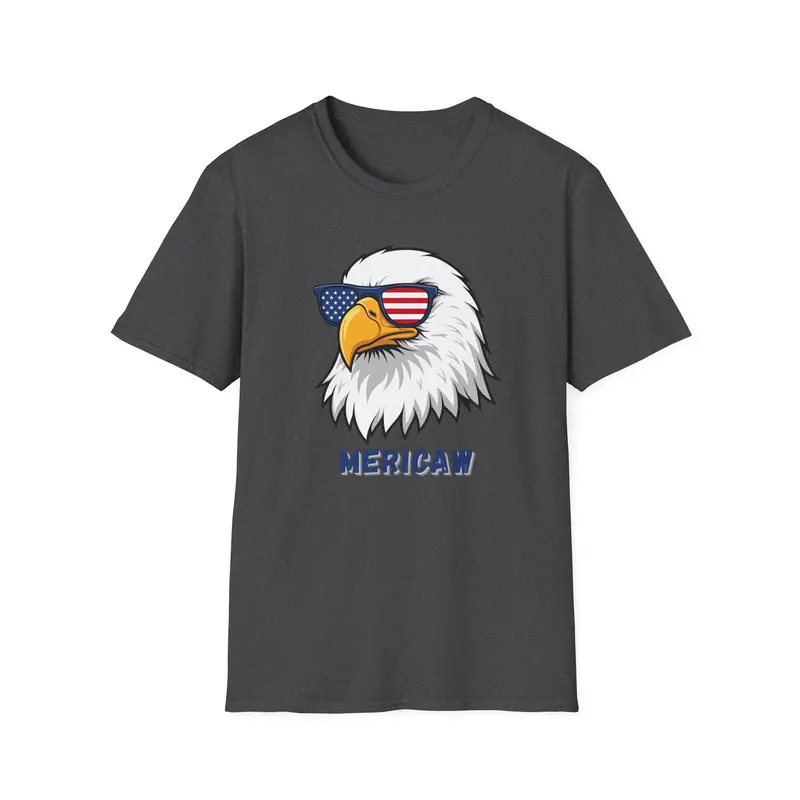Mericaw Patriotic T-Shirt | Bald Eagle With Flag Sunglasses & July 4Th Motif 7