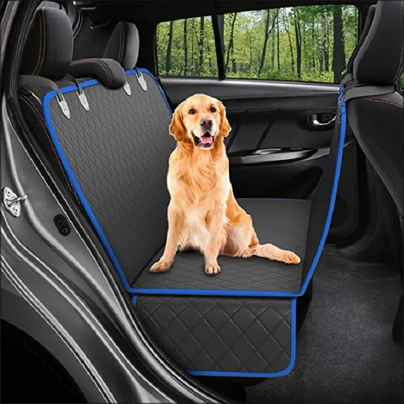 Mesh-View Dog Car Seat Cover With Hammock Design And Storage Pocket 1