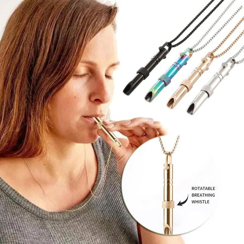 Mindful Breathing Necklace – Stainless Steel Pendant For Anxiety Relief, Meditation & Stress Management 1