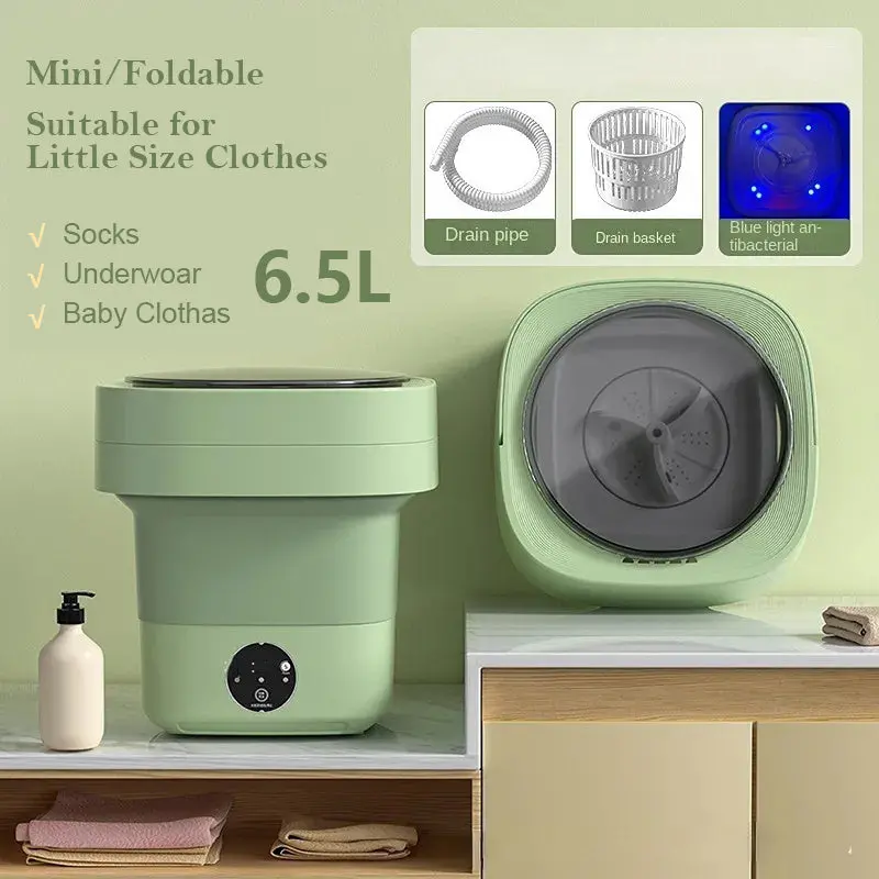 Mini Foldable Washing Machine – Compact Spin-Dry Unit For Socks, Underwear & Delicates 1