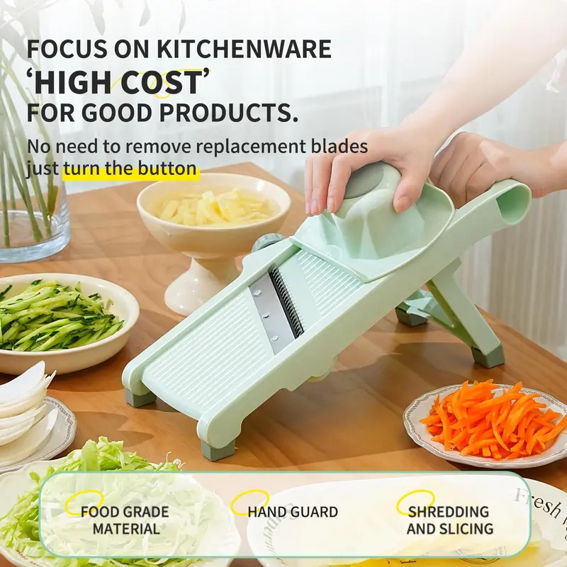 Multi-Function Kitchen Slicer: Potato, Vegetable & Fruit Julienne Grater With Ergonomic Handle 1