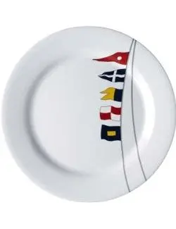 Non-Slip Waving Pennant Dinnerware Set For 6 Guests 1