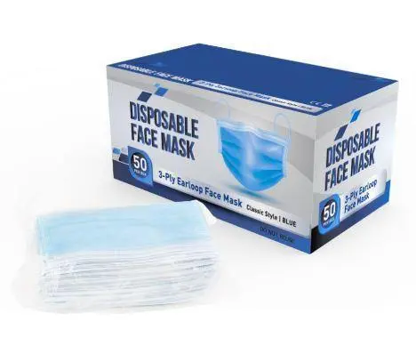 Pack Of 50 Disposable 3-Ply Face Masks 1