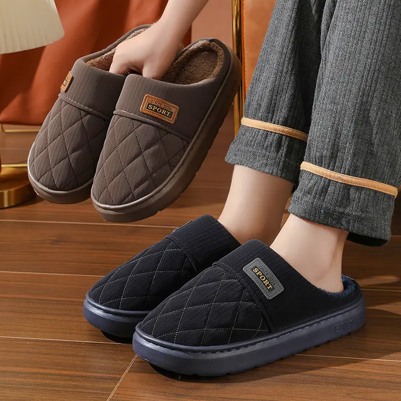 Plush-Lined Indoor Slippers With Non-Slip Sole – Unisex Comfort Design 1