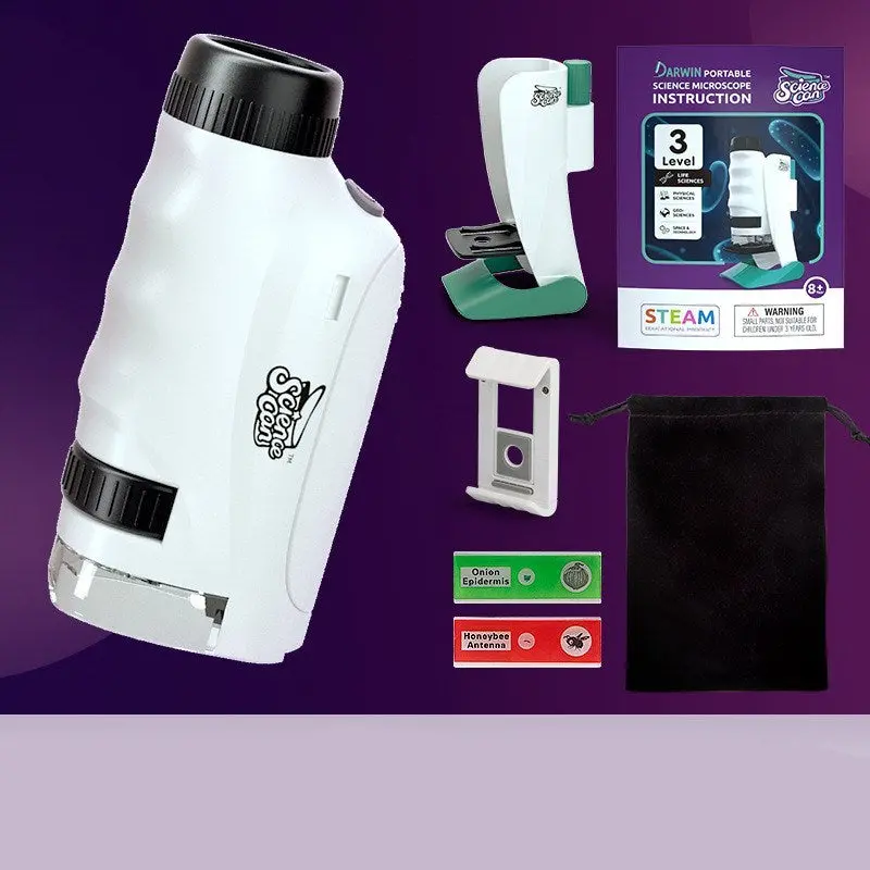 Pocket-Sized Kids’ Microscope – Portable Educational Science Toy For Young Explorers 2