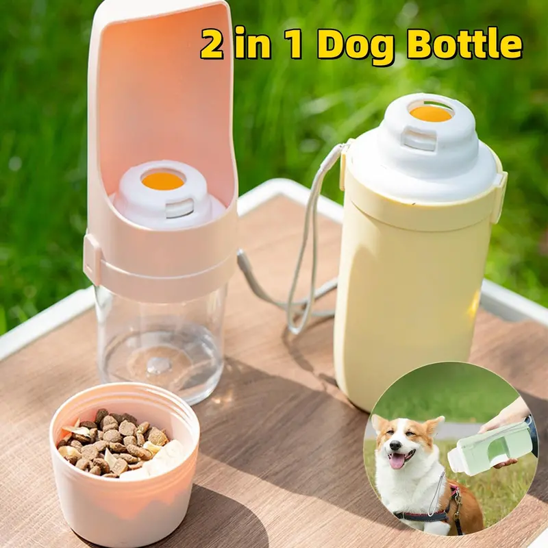 Portable 2-In-1 Pet Travel Water Bottle – Leak-Proof Dispenser & Feeder For Dogs 1