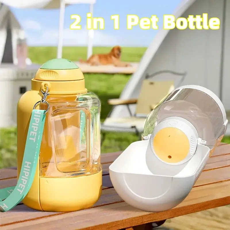 Portable 2-In-1 Pet Water & Food Dispenser – Large-Capacity Travel Bowl For Dogs And Cats 1