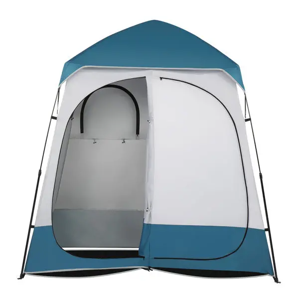 Portable Double-Sided Changing Tent – Blue And White Pop-Up Privacy Shelter For Outdoors 1