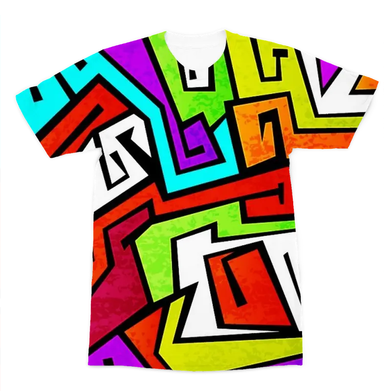 Premium Adult Graffiti Sublimation T-Shirt 1