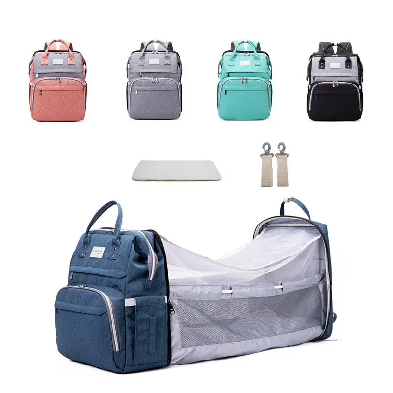 Premium Maternity Diaper Backpack – Waterproof, Foldable Baby Bag With Removable Mosquito Net And Large Storage 1