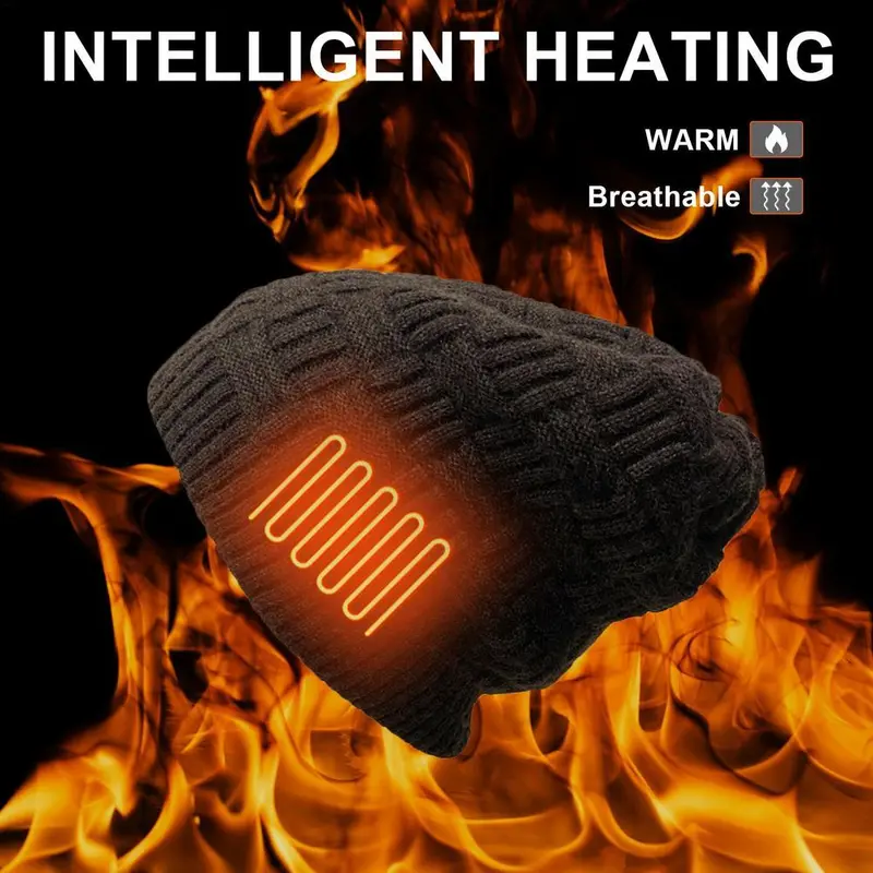 Rechargeable Heated Fleece Beanie – Usb-Powered Winter Hat For Hiking, Fishing, Cycling & Cold-Weather Outdoors 1