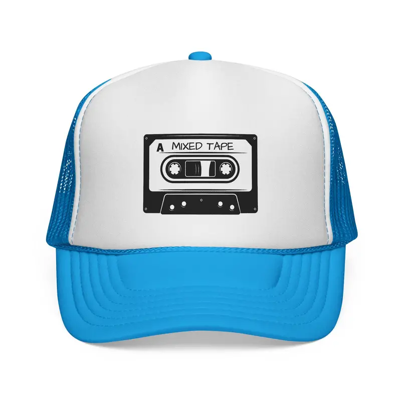 Retro Cassette Tape Trucker Cap | Vintage Mixed Tape Design 2