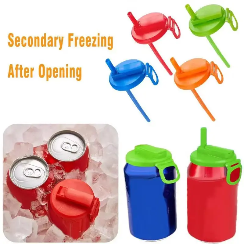 Reusable Soda Can Lid With Built-In Straw – Universal Cap For Coke, Beer, Juice & Standard Cans 1