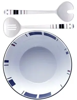Saint-Tropez Melamine Salad Serving Set – 9-Piece Coastal Collection 1