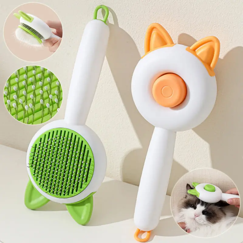 Self-Cleaning Dematting Brush For Dogs And Cats – Pet Grooming Tool For Hair Removal And Tangle-Free Coats 1