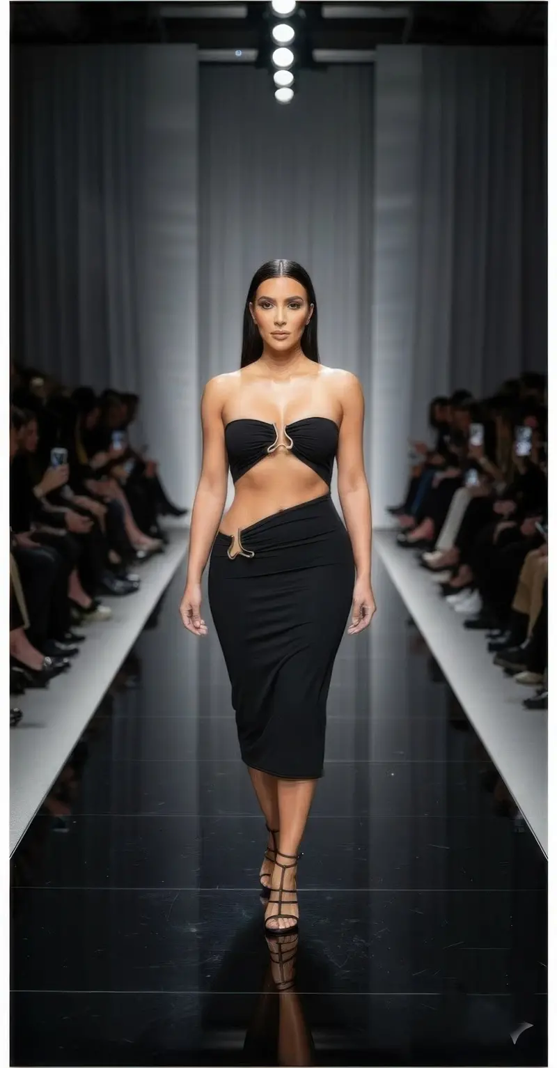 Sharp Triangular Cutout Midi Dress 1