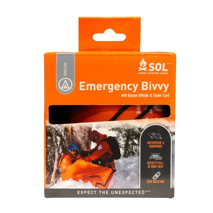 Sol Emergency Bivvy Shelter With Built-In Rescue Whistle 1