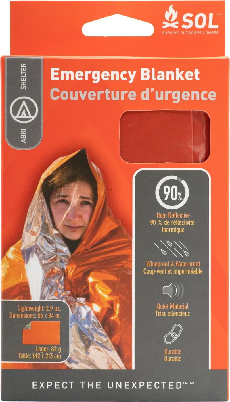 Sol Emergency Mylar Thermal Blanket – Compact Heat Retention 1