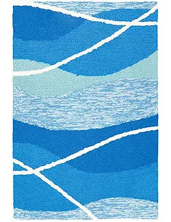 Tranquil Waters Hand-Hooked Indoor Doormat – Coastal Area Rug 1