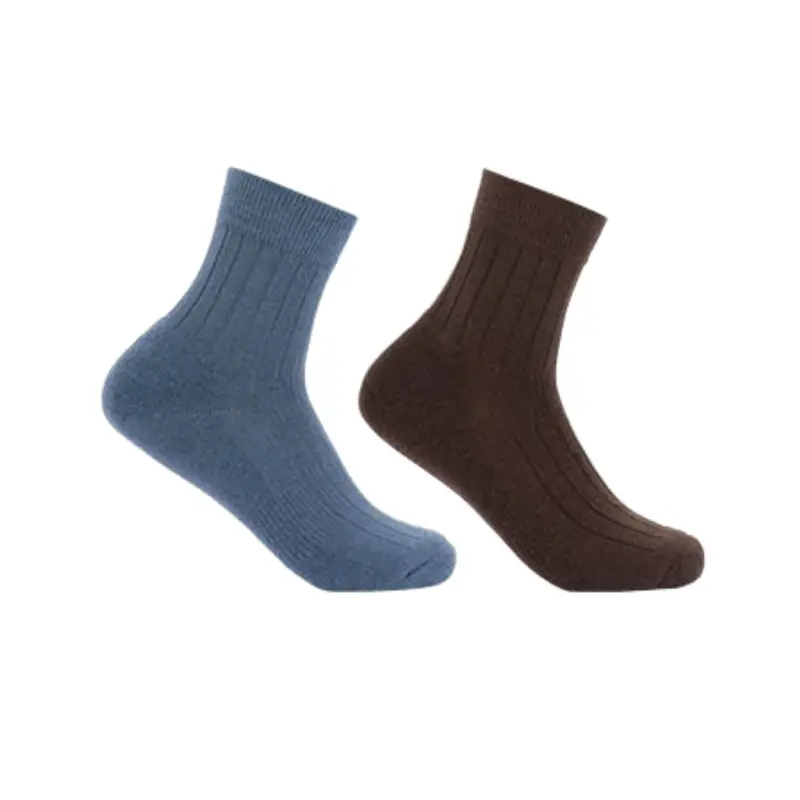 Two-Pair Set Of Fine Wool No-Show Socks – Unisex