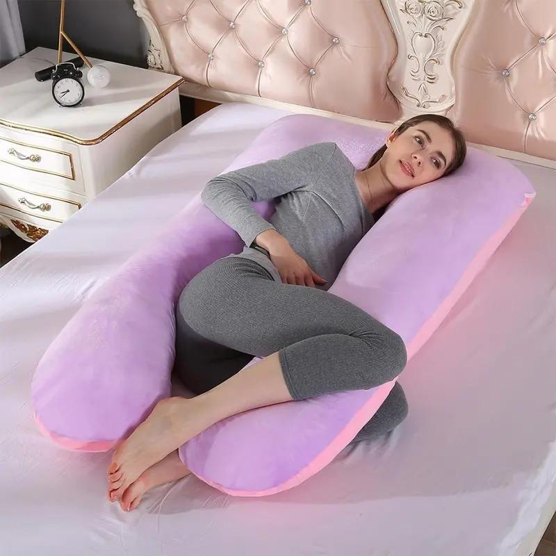 U-Shaped Maternity Pillow For Pregnancy Support And Side Sleeping Comfort