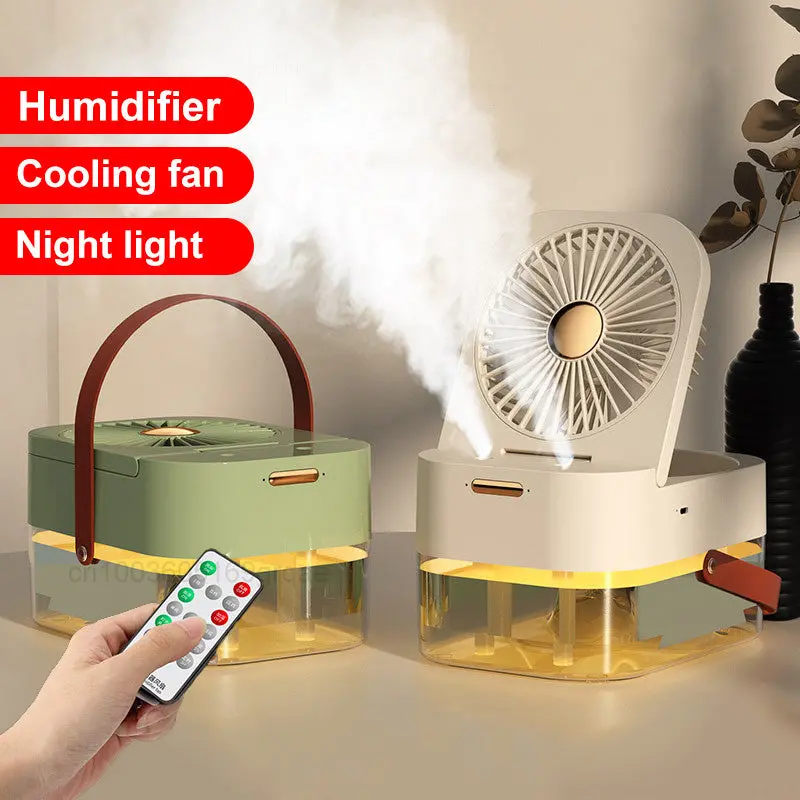 Usb-Powered Mist Fan & Humidifier Combo – Portable Desktop Air Cooler With Soothing Night Light For Hot Days 1
