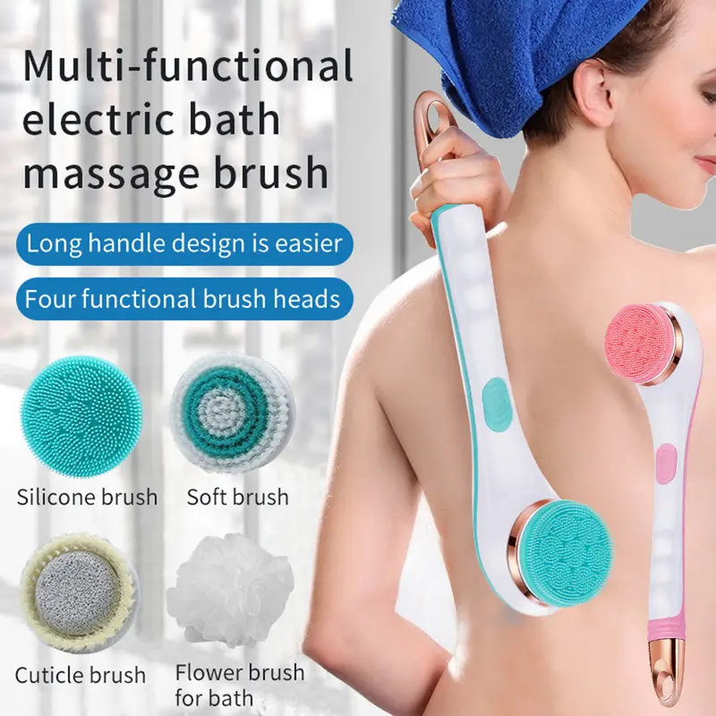 Waterproof Rotating Electric Bath Brush – Silicone Body Scrubber With Dual Speeds & Usb Charging For Spa-Like Showers 1
