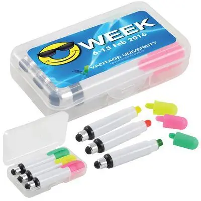 Wax-Based Highlight Markers With Built-In Stylus (Case Included) 1