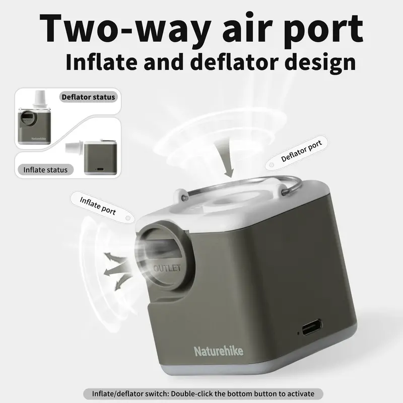 Wind-Air Rechargeable Multi-Function Air Pump For Gear & Mats 1