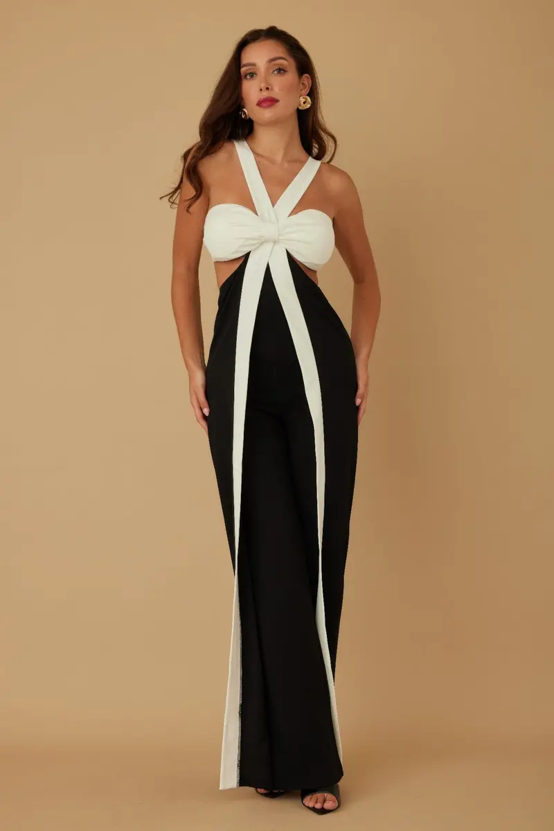 X-Design Ribbon-Open Jumpsuit 1