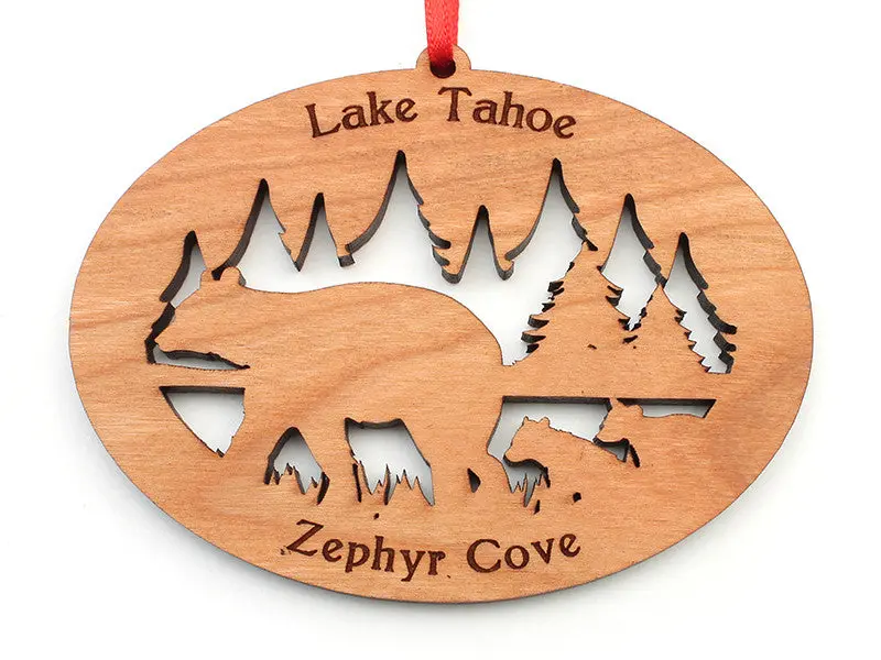 Zephyr Cove Resort Northwoods Bear Figurine Ornament 1